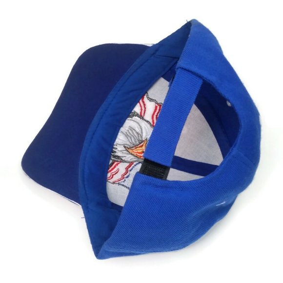 New York Patriotic Strapback Blue Hat Cap - United We Stand /Eagle American Flag - Picture 6 of 9